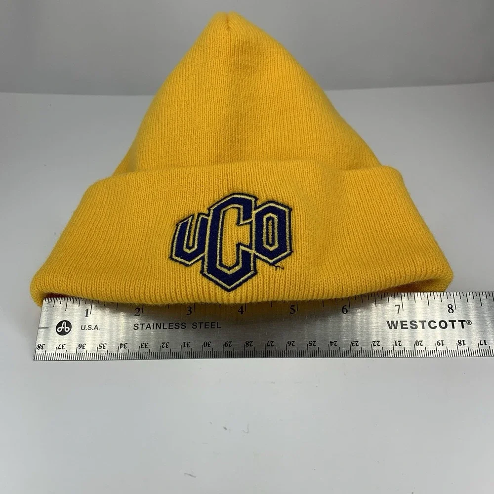 UCO Beanie Hat Cap University Central Oklahoma Bronchos Yellow OSFM Acrylic